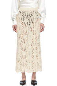 Jil Sander - Off-White Knit Lace Long Skirt