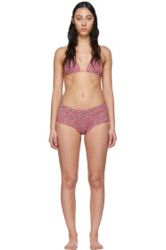 Jil Sander - Red & Blue Mouline Bikini