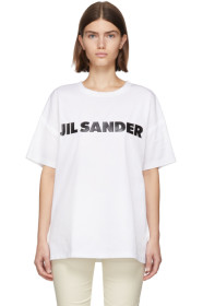 Jil Sander - 白色府绸徽标 T 恤