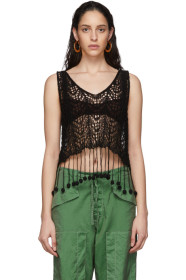 Jil Sander - Black Crochet Tank Top