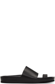 Jil Sander - Black Single Toe Strap Sandals