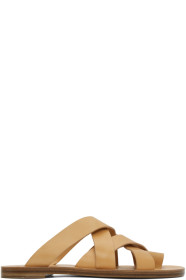 Jil Sander - Tan Multi Strap Sandals