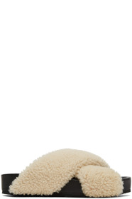 Jil Sander - Off-White Shearling Sandals
