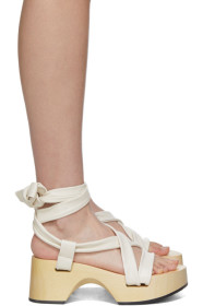 Jil Sander - White Strap Wedge Sandals