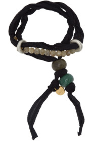 Jil Sander - Bracelet noir Flow