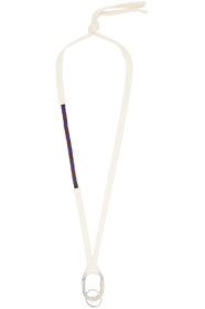 Jil Sander - Collier blanc cassé Ring Keychain