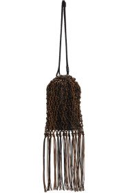 Jil Sander - Black & Brown Medium Net Drawstring Pouch