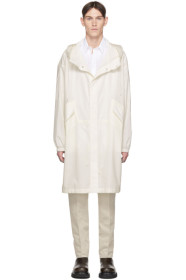 Jil Sander - 灰白色徽标派克大衣