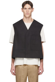 Jil Sander - Veste noire Structured Action