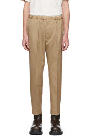 Jil Sander - 驼色斜纹长裤