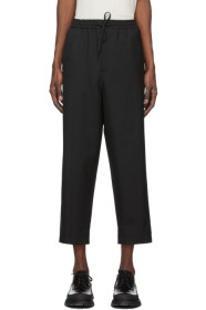 Jil Sander - Pantalon en sergé de laine noir