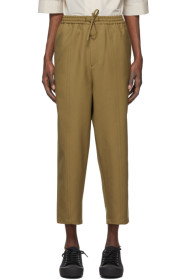 Jil Sander - Pantalon en sergé de laine kaki