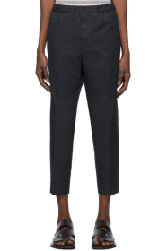 Jil Sander - Pantalon en gabardine bleu marine