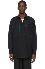 Jil Sander - Black Canvas Archer Shirt