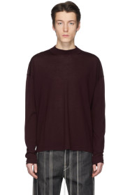 Jil Sander - 酒红色初剪羊毛毛衣