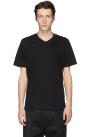 Jil Sander - 黑色 V 领 T 恤