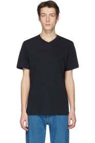 Jil Sander - Navy V-Neck T-Shirt