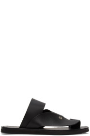 Jil Sander - Black Leather Slide Sandals