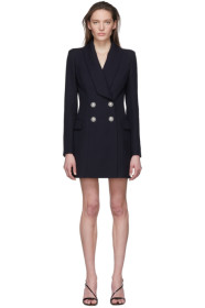 Balmain - Navy Wool Blazer Dress