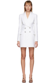Balmain - White Wool Blazer Dress