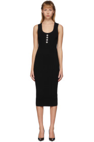 Balmain - Black Rib Knit Dress