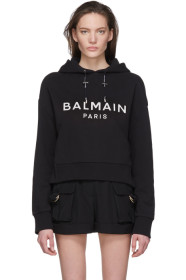Balmain - Black Mirrored Logo Hoodie