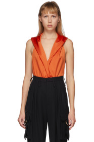 Balmain - Orange Hooded Bodysuit