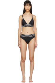 Balmain - Black Logo Elastic Bikini