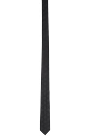 Balmain - Black Silk Logo Tie