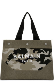 Balmain - Green B-Soft Logo Tote