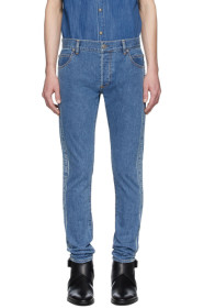 Balmain - Blue Logo Slim Jeans