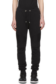 Balmain - ブラック リブ ラウンジ パンツ