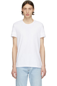 Balmain - ホワイト エンボス ロゴ T シャツ
