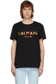 Balmain - Black Hologramme Logo T-Shirt