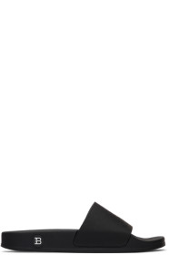 Balmain - Black Logo Calypso Slides