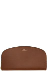 A.P.C. - Brown Demi-Lune Wallet