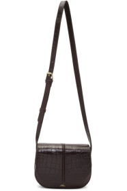 A.P.C. - Sac embossé façon croco brun Betty