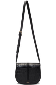 A.P.C. - Sac embossé façon croco noir Betty