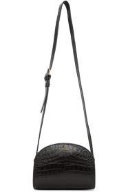 A.P.C. - Sac embossé façon croco vert Mini Demi-Lune