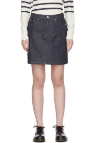 A.P.C. - Indigo Denim Standard Miniskirt