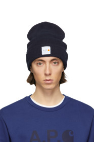A.P.C. - Navy Carhartt WIP Edition Watchover Beanie