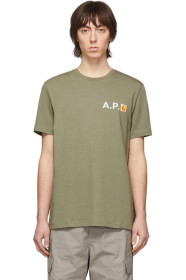 A.P.C. - Green Carhartt WIP Edition Fire T-Shirt