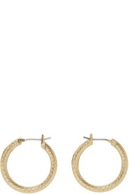 Laura Lombardi - Gold Etched Hoops