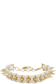 Junya Watanabe - Gold flake Edition Pearl Stud Choker