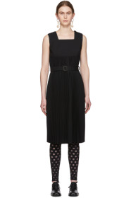 Junya Watanabe - Black Tropical Wool Pleated Dress
