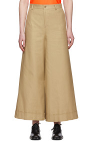 Junya Watanabe - Beige Asymmetric Cotton Trousers