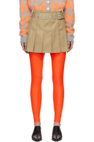 Junya Watanabe - Beige Pleated Miniskirt