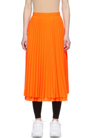 Junya Watanabe - Orange Chiffon Pleated Skirt
