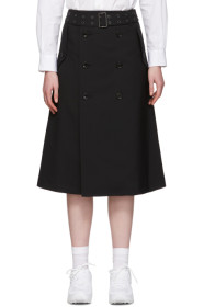 Junya Watanabe - Black Tropical Wool Trench Skirt
