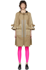 Junya Watanabe - Beige Open Neck Trench Coat